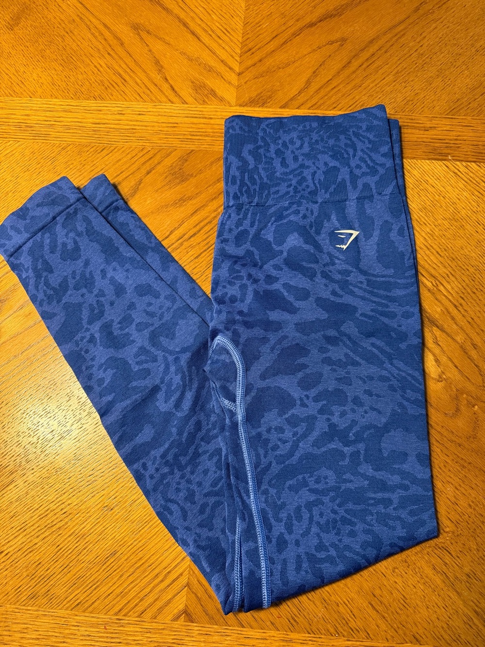 Gymshark Safari Blue Camo-Print Leggings